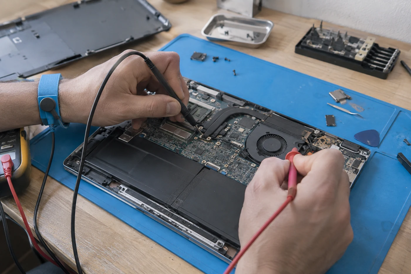 Anakart üzerinde hassas elektronik onarım